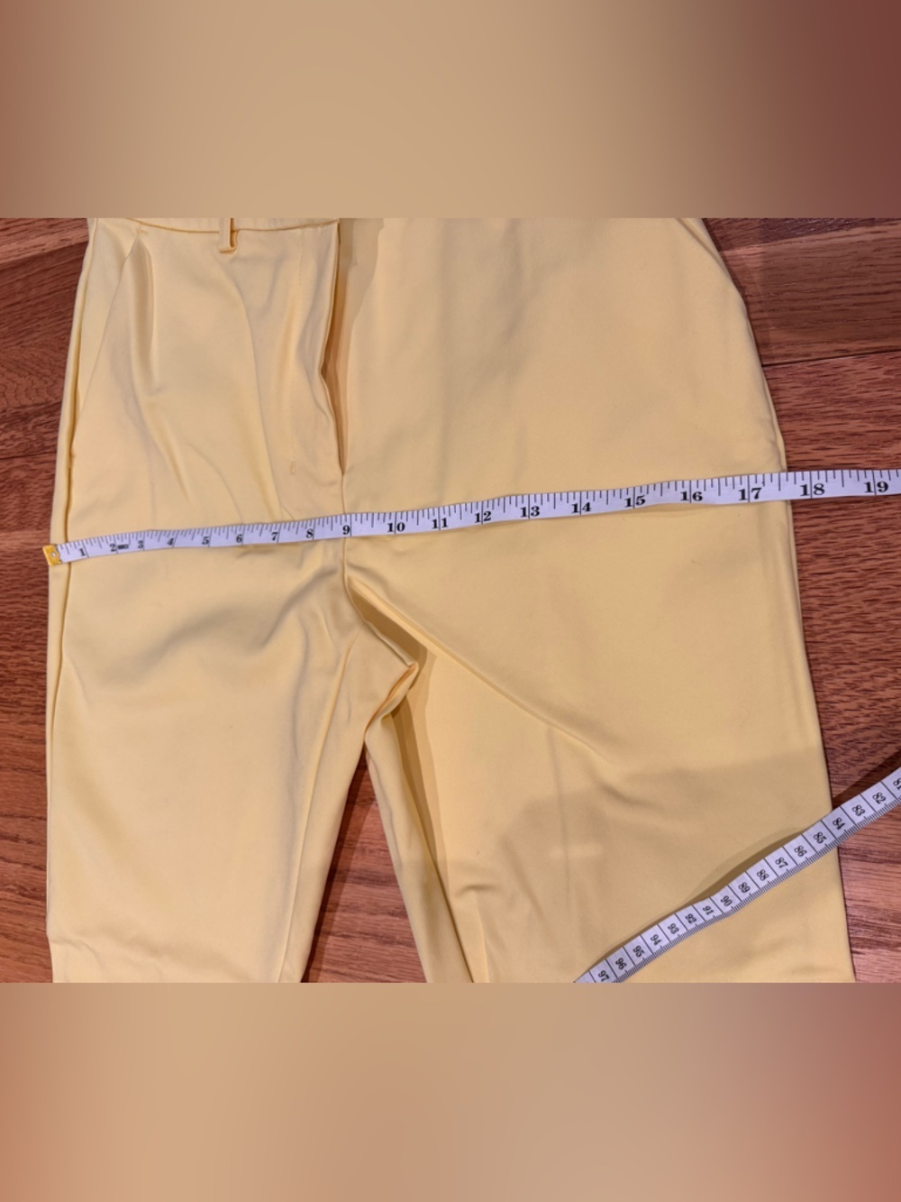 Boston Proper Modern Slim Straight Leg Slit Front Lemon Drop Pant Trousers - Picture 10 of 12
